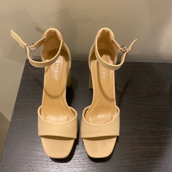 Nude Block Heels - Picture 3 of 3